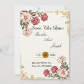 Eine Nelke der Liebe Save The Date (Vorderseite)