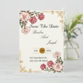 Eine Nelke der Liebe Save The Date (Stehend Vorderseite)
