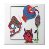 Eine Neongekritzel-Fliese Fliese (Vorderseite)