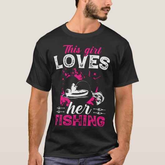Eine nette Katze, ein Fischer. T-Shirt (Vorderseite)