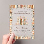 Eine neuartige Art von Liebe Buch-Themed Floral Br Acryleinladungen (Insitu (Handheld))