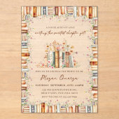 Eine neuartige Art von Liebe Buch-Themed Floral Br Acryleinladungen (Vorderseite)