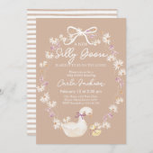 Eine neue Alberne Gänsedusche Einladung (Vorne/Hinten)