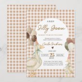 Eine neue Alberne Gänsedusche lädt ein Einladung (Vorne/Hinten)