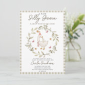 Eine neue Alberne Gänsedusche-Party Einladung (Stehend Vorderseite)