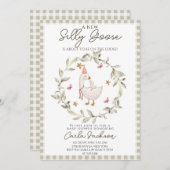 Eine neue Alberne Gänsedusche-Party Einladung (Vorne/Hinten)