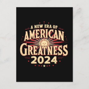 Eine neue Ära amerikanischer Größe 2024 Trump gewa Postkarte