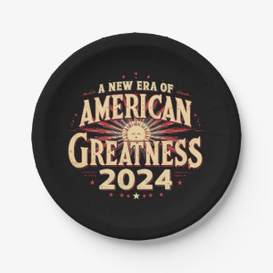 Eine neue Ära amerikanischer Großzügigkeit 2024 -  Pappteller