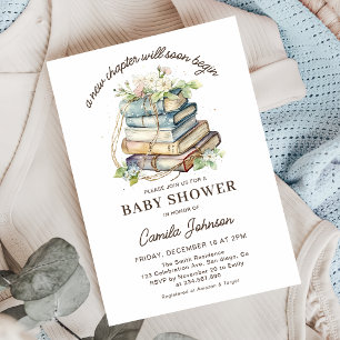 Eine neue Ära beginnt Bücher Baby Shower Einladung