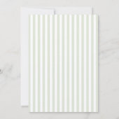 Eine neue Ära beginnt Sage Stripe Einladung (Rückseite)