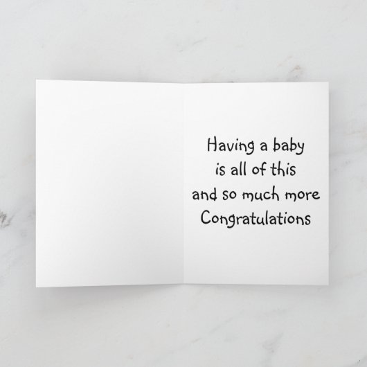 EINE NEUE BABY MACHT DIE LIEBE STÄRKER/MEHR KARTE (Innenseite)