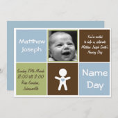 Eine neue Einladung für einen kleinen Jungen mit H (Vorne/Hinten)