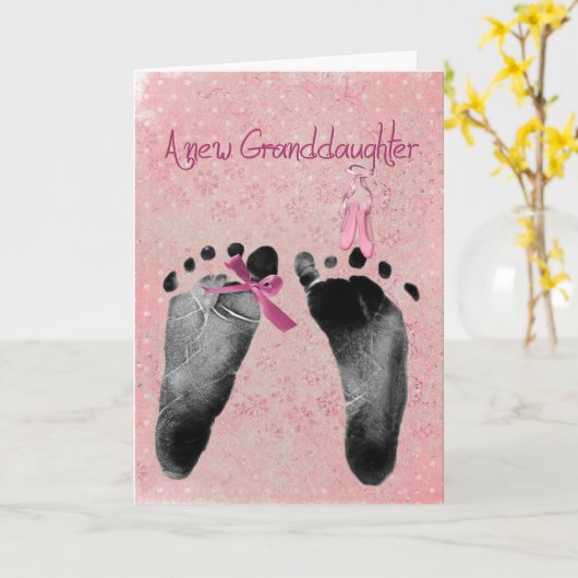 Eine neue Enkelin Karte (Gelbe Blume)