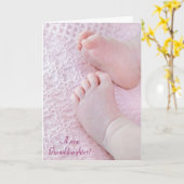 Eine neue Enkelin Karte (Gelbe Blume)