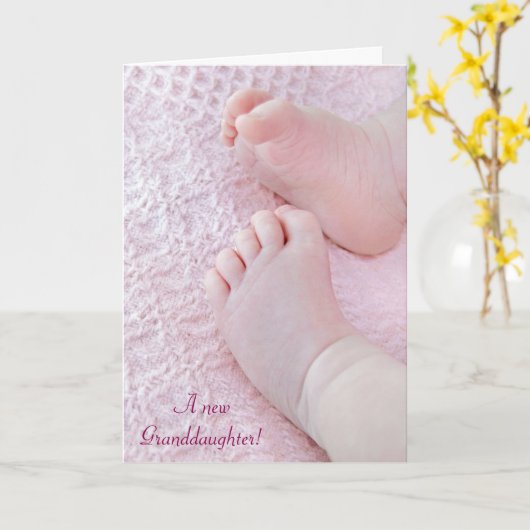 Eine neue Enkelin Karte (Gelbe Blume)