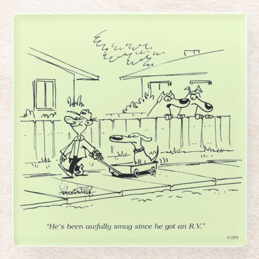 Eine neue Fahrt Glasuntersetzer (Vorderseite)