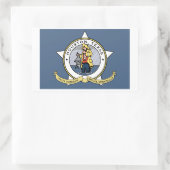 Eine neue Flagge für Houston-Aufkleber Rechteckiger Aufkleber (Tasche)