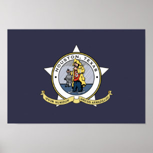 Eine neue Flagge für Houston-Plakat Poster