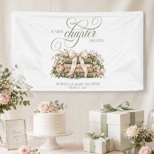 Eine neue Geschichte beginnt Storybook Baby Shower Banner