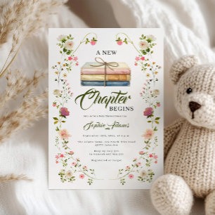 Eine neue Geschichte beginnt Storybook Baby Shower Einladung