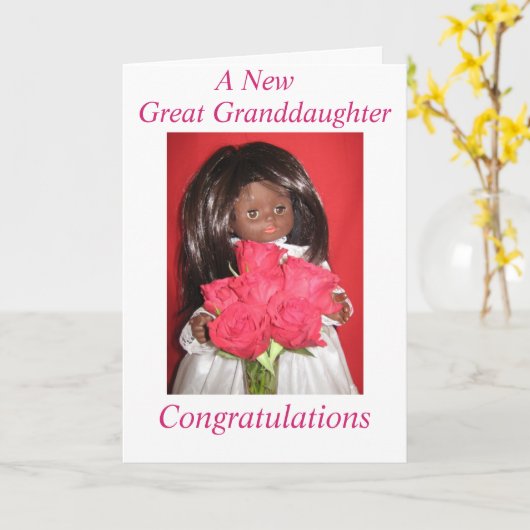 Eine neue große Enkelin Karte (Gelbe Blume)