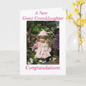 Eine neue große Enkelin Karte (Gelbe Blume)