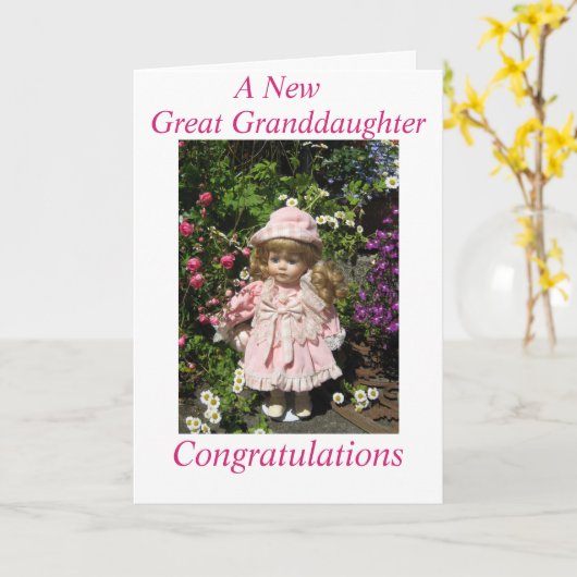 Eine neue große Enkelin Karte (Gelbe Blume)