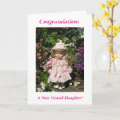 Eine neue große Enkeltochter Karte (Gelbe Blume)