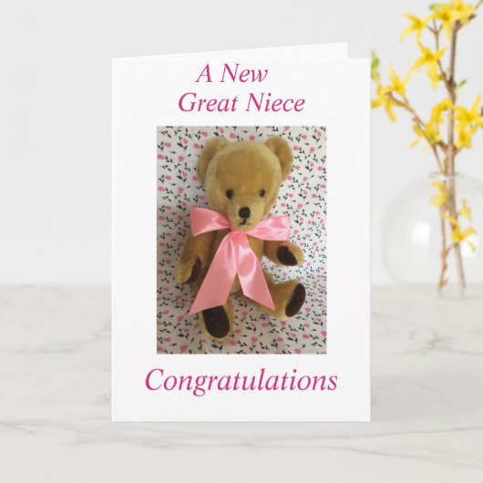 Eine neue große Nichte Karte (Gelbe Blume)