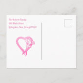 Eine neue Hand, um die Geburtsankündigung zu halte Ankündigungspostkarte (Rückseite)