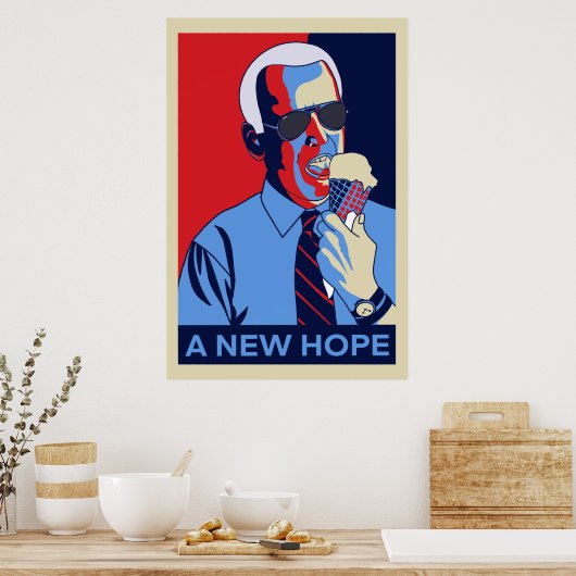 Eine neue Hoffnung Joe Biden Ice Cream Illustratio Poster (Küche)