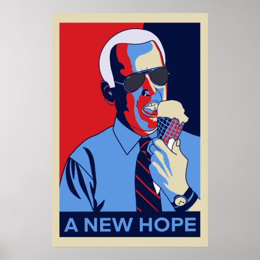 Eine neue Hoffnung Joe Biden Ice Cream Illustratio Poster (Vorne)