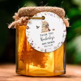 Eine neue Kapitel Baby Shower Storybook Wildblume Geschenkanhänger