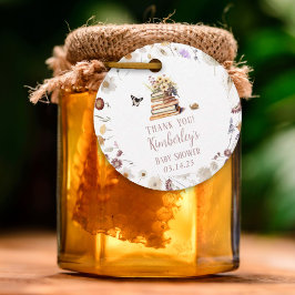 Eine neue Kapitel Baby Shower Storybook Wildblume Geschenkanhänger