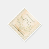 Eine neue Kapitel Botanische Babyparty Serviette (Ecke)