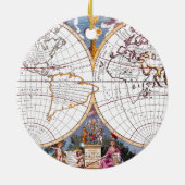 Eine neue Karte des fürchterlichen Globe-Ornaments Keramik Ornament (Hinten)