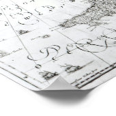 Eine neue Karte des Königreichs England Poster (Ecke)