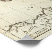 Eine neue Karte Italiens mit den Inseln Siziliens Poster (Ecke)