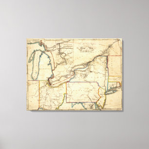 Eine neue Karte Seats des Krieges Leinwanddruck