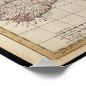 Eine neue Karte von England, Schottland und Irland Poster (Ecke)