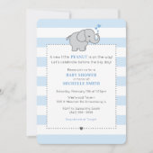 Eine neue kleine Erdnuss ist unterwegs! - Junge Einladung (Vorderseite)