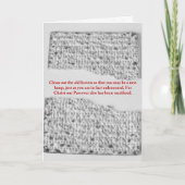 Eine neue Kluft: Pessach-Reflektion Karte (Vorderseite)