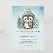 Eine neue Liebe wird diesen Winter geboren Winter- Einladung (Vorne/Hinten)