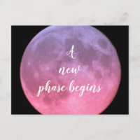 Eine neue Phase beginnt rosa Mond