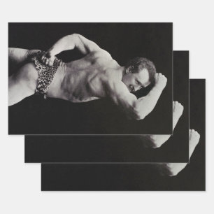 Eine neue Pose von StrongMen Eugen Sandow Bodybuil Geschenkpapier Set