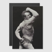 Eine neue Pose von StrongMen Eugen Sandow Bodybuil Magnetkarte (Vorne/Hinten)