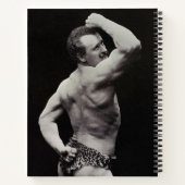 Eine neue Pose von StrongMen Eugen Sandow Bodybuil Notizblock (Rückseite)