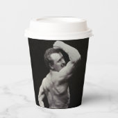 Eine neue Pose von StrongMen Eugen Sandow Bodybuil Pappbecher (Vorderseite)