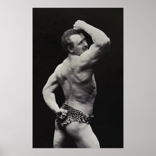 Eine neue Pose von StrongMen Eugen Sandow Bodybuil Poster (Vorne)