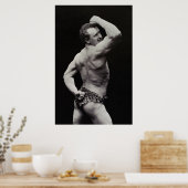 Eine neue Pose von StrongMen Eugen Sandow Bodybuil Poster (Küche)